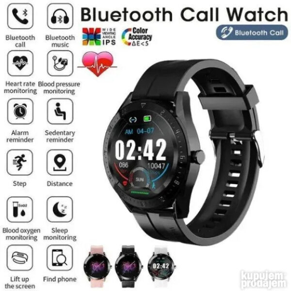 big 147585545 63e29fd215b109 62694803190d2d3d a3e1 4 - Pametan sat/SmartWatch K60Potpuno novo u fabričkoj kutiji.    -model za 2022 godinuOtprema sliku sa pozadine ekranaMonitor otkucaja srcaMonitor krvnog pritiskaMonitor kiseonika u krviMonitor spavanjaViše sportskih režimaPedometarPodsetnik za poziv ili porukuAutomatsko osvetljenje ekranaTip upozorenja: Štoperica sa vibracijama Ostale funkcije: Budilnik Daljinski upravljač kamere. .     Specifikacija CPU: MTK2502 Bluetooth verzija: BT 4.2 Kompatibilan: OS:    Android 4.4 ili noviji iOS 8.4 ili noviji Režim rada: Full Touch Vodootporna: IP65 (Napomena; ne podržava kupanje i tuširanje) Veličina ekrana: 14 inča TFT rezolucija: 240*240 piksela Kapacitet baterije: 200 mAh Vreme pripravnosti: Oko 12 dana Vreme upotrebe: Oko 2 dana Vreme punjenja: oko 25 sata Napajanje: 5V/1A Jezik aplikacije: engleski portugalski španski korejski ruski nemački italijanski japanski francuski pojednostavljeni kineski tradicionalni kineski Paket uključuje 1 * Pametni sat 1 * Kabl za punjenje 1 * Korisnički priručnikDostupan samo u crnoj boji.