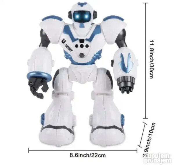 big 150536585 64390bffeecf62 342431548b62cd95 2acb 4 - Tip igračke: Interaktivna lutka za igru: Daljinska robotska igračka za decu Pevaj i pleši. Robot daljinska igračka za decu ima par svetlih LED očiju koje ne samo da mogu da hodaju i klize već imaju i funkciju pevanja i plesa. Dinamična muzika i ples doneće deci više zabave. Baterija: Robot može da igra 60 minuta nakon punjenja oko 120 minuta! Možete ga lako napuniti pomoću USB kabla koji dolazi sa robotom.