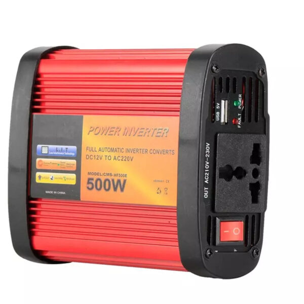 inverter napona 500w - Pretvarač napona sa 12V-220V 500W jednosmerne struje (akumulator) na 220v naizmenične, za kućne uredjaje snage do 500W.