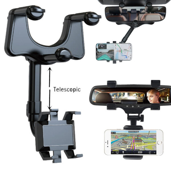 meCpUniversal Telescopic Rearview Mirror Phone Holder Rotating Adjustable Car Sun Visor Navigation Cellphone Bracket Stand cbf10c13 f3a0 4c5e 9199 d917c9a0b60f - Bezbedno rukujte telefonom dok vozite
Rotirajući 360 Držač Telefona možete da stavite na retrovizor i lako podesite mobilni telefon na horizontalni ili vertikalni ekran. Pogodno je javljati se na telefon, puštati muziku, GPS pozicioniranje tokom vožnje, omogućavajući vam da ga koristite apsolutno bezbedno. Zakačite ekran čvrsto i stabilno  Držač telefona ima dizajn sa četiri drške sa leve i desne strane koje se mogu uvlačiti, čvrsto hvata svaki ugao vašeg telefona i sprečava ispuštanje. Dobro uravnotežen, stabilan bez obzira na neravni put. Stalak za telefon koji obezbeđuje sigurnost vašem telefonu. Možete podešavati vaš držač i čak do 360 stepeni Možete da okrenete nosač pod bilo kojim uglom kako biste dobili najbolji ugao gledanja. Rotacioni dizajn omogućava lako sklapanje, dužina ruke se podešava 0-5 cm, ne blokira vam pogled na put ili retrovizor. Napravljen od premium materijala Odabrani vrhunski ABS materijal mekog dizajna, koji je izdržljiv i nema deformacije. Lako se postavlja i uklanja i ne ostavlja tragove nakon uklanjanja. Nema lepljenja ili grebanja. Lako i brzo kačenje na rerovizor. Proizvod široke primene
Univerzalni držač za telefon pogodan za sve mobilne telefone i sve modele automobila. Može se koristite za navigaciju, gledanje video zapisa, upućivanje video poziva, striming uživo, snimanje video zapisa, snimanje vožnje i još mnogo toga uz lako i potpuno slobodno podešavanje pozicije telefona. Jednostavan dizajn donosi vam drugačije iskustvo korišćenja.