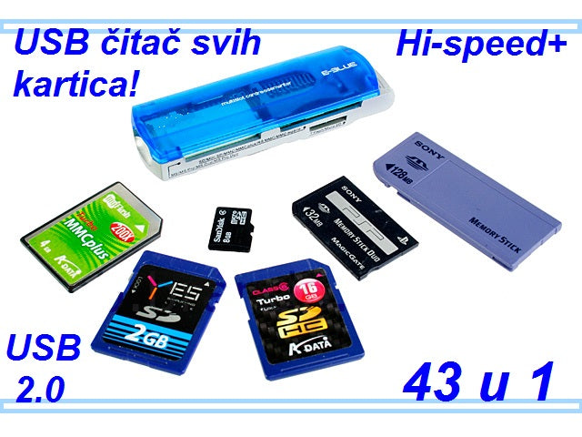 NOVO -USB čitač kartica 43 u 1 - Image 6