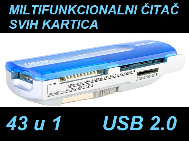 NOVO -USB čitač kartica 43 u 1 - Image 2
