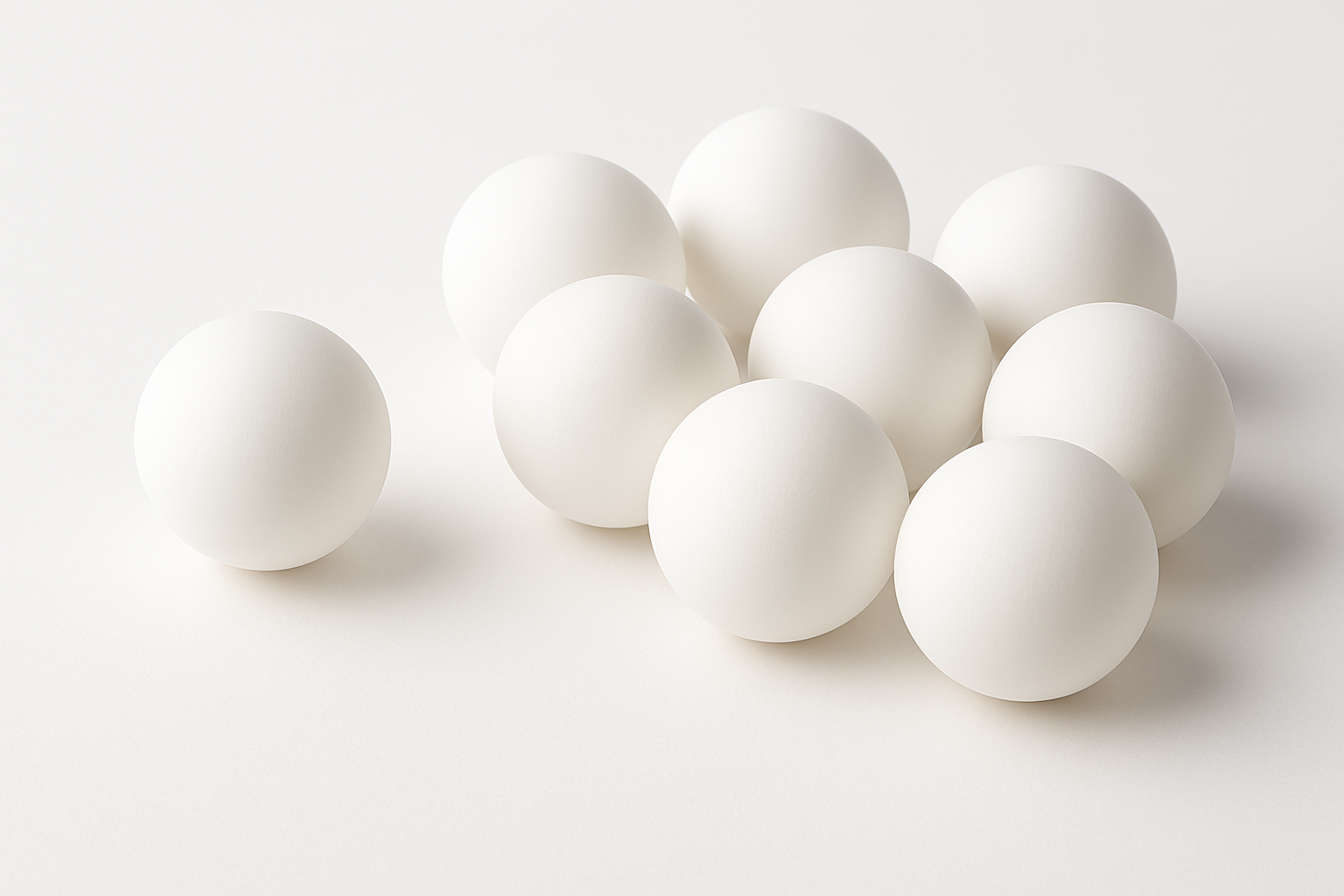 Loptice za ping pong - Set od 18 belih loptica - Image 2