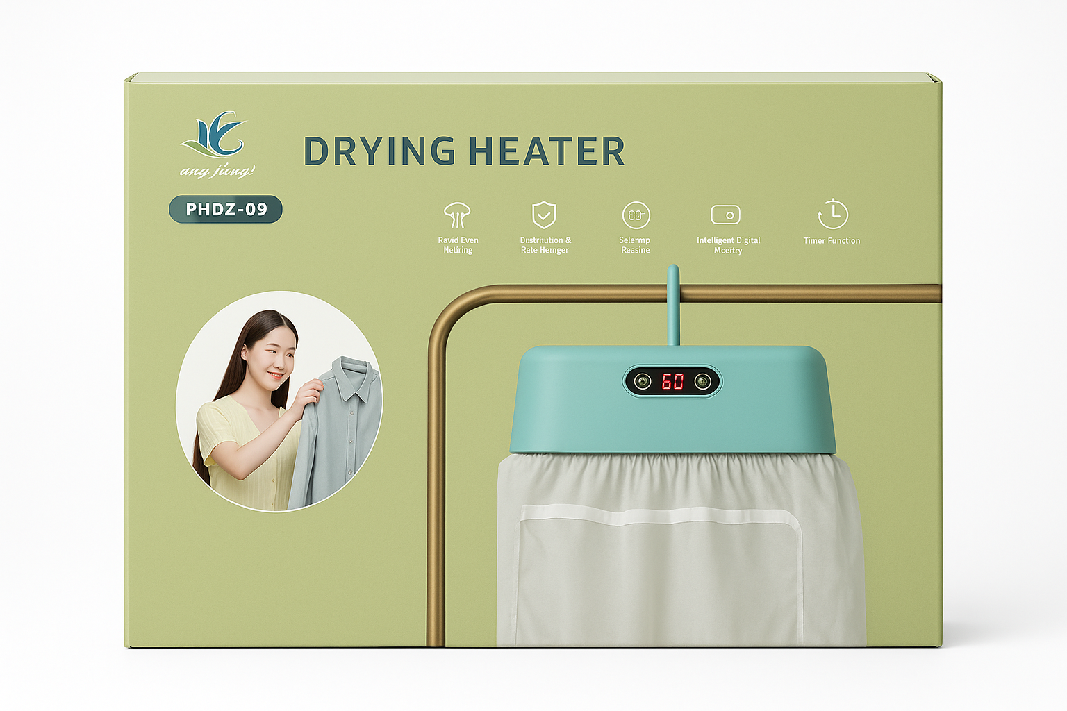 Portabilni Grejac za Susenje - Električni Grejac sa Digitalnim Displejom i Daljinskim - Image 2