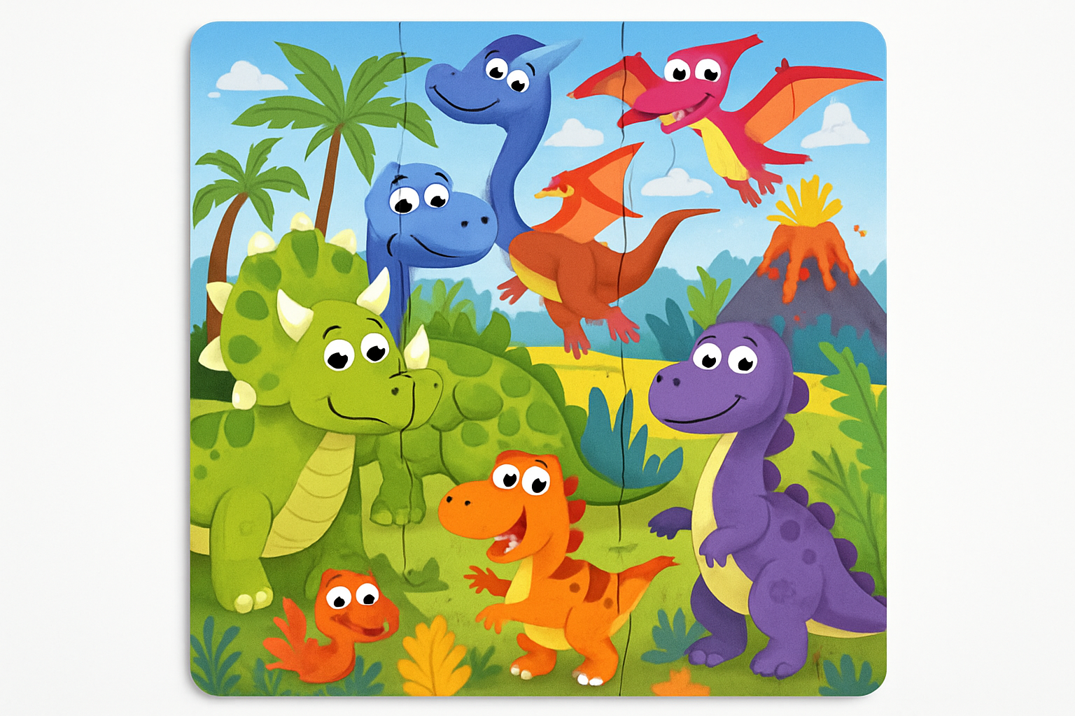 Slagalica sa Dinosaurusima Fun Puzzles - Edukativna Igracka za Decu 1+1 gratis - Image 2