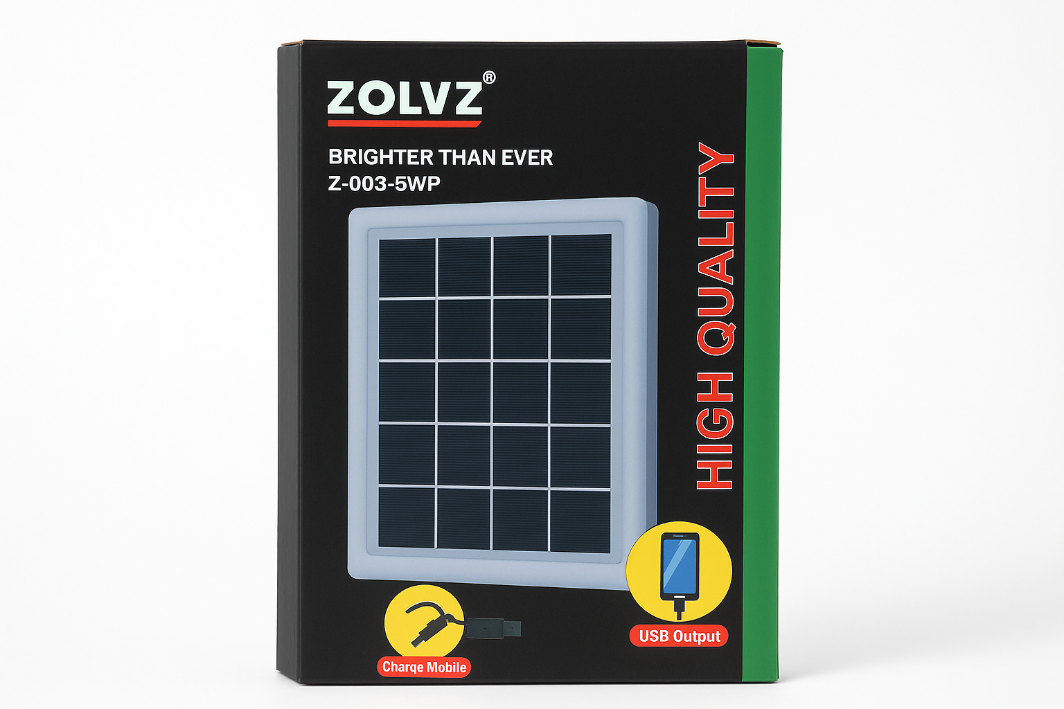 ZOLVZ Solarni Panel ZO-035WP - Visokokvalitetni Panel sa Punjenjem Mobilnih i LED Svetlom