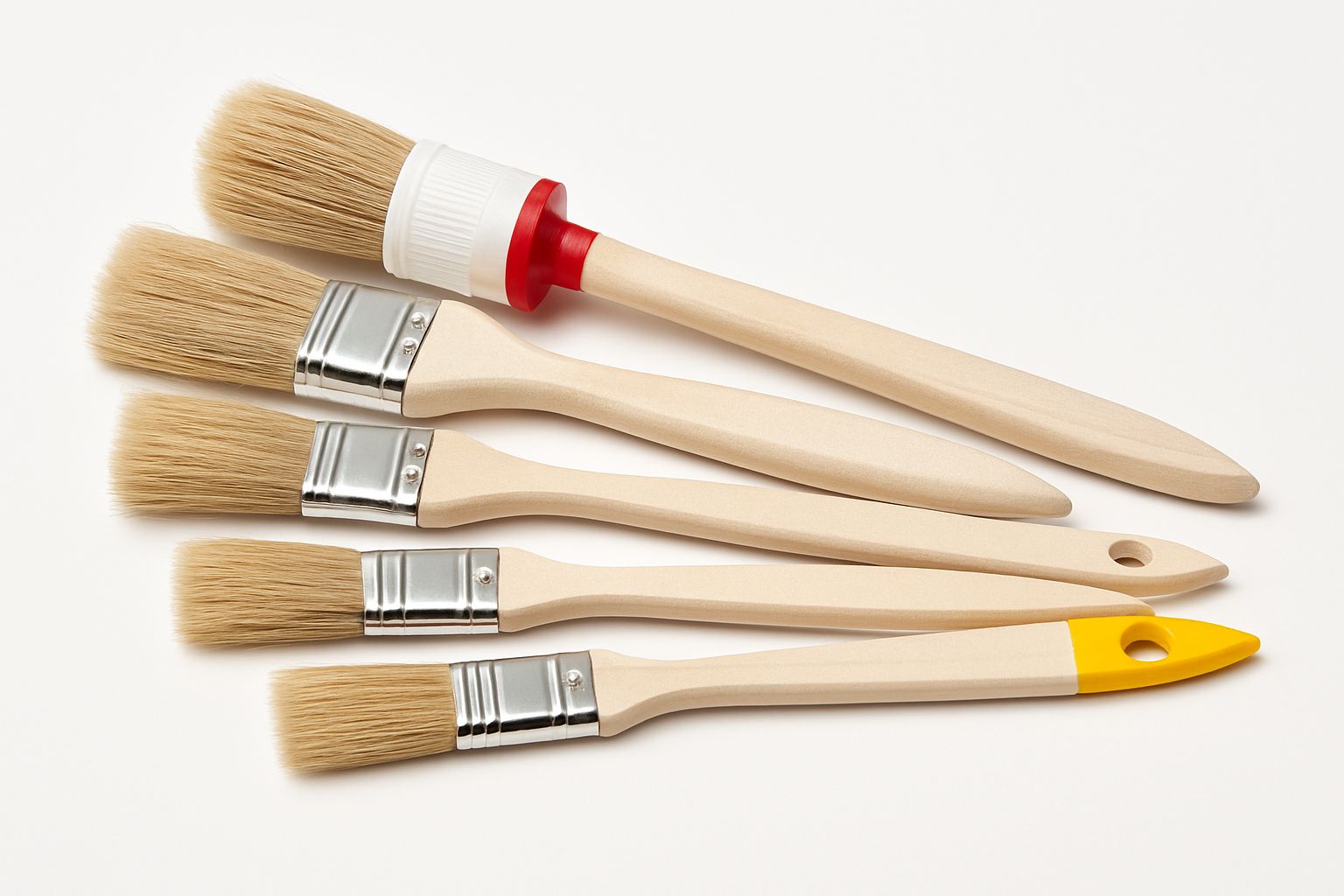 Set četkica za farbanje - 6 komada sa drvenim drškama 1+1 gratis - Image 2