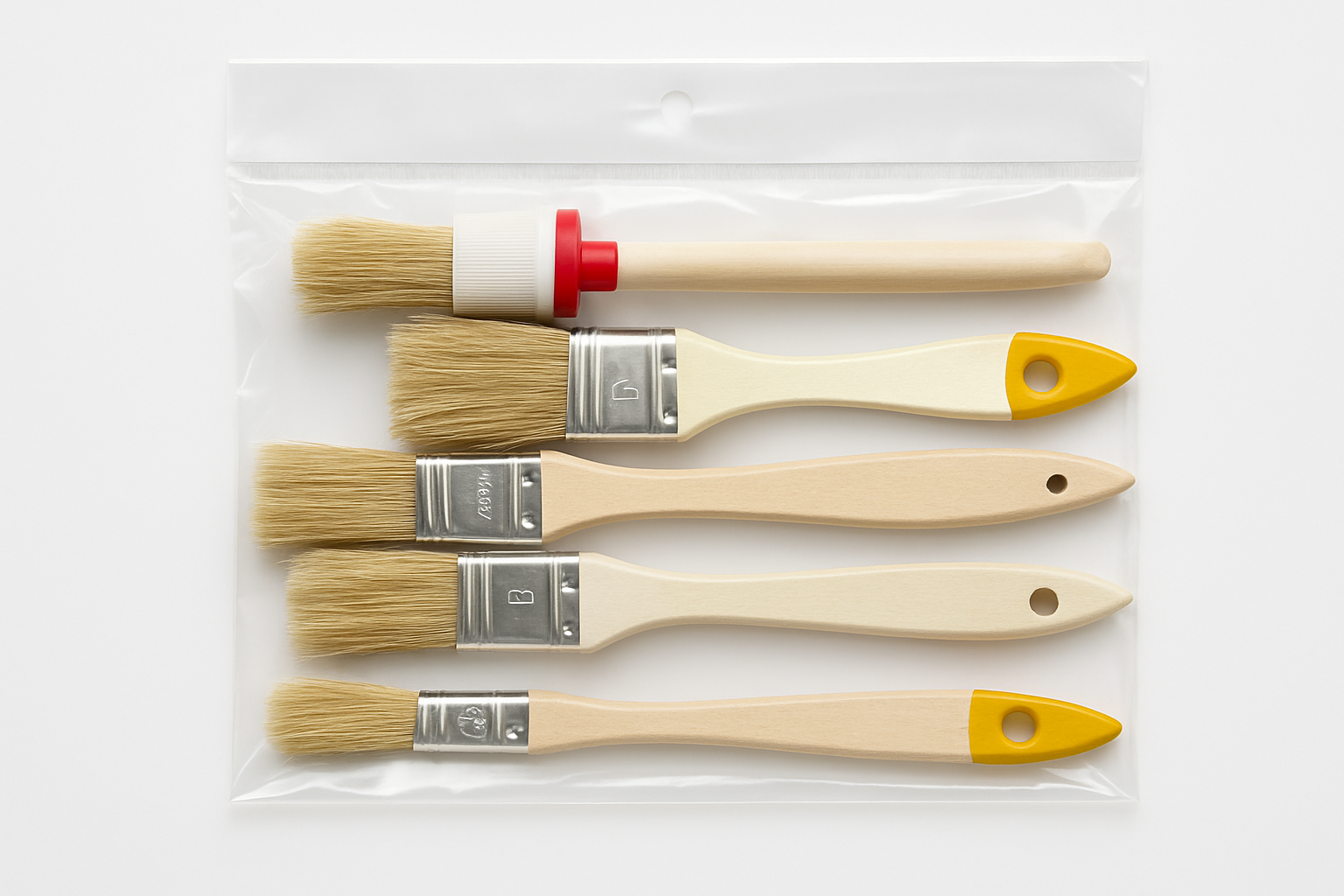 Set četkica za farbanje - 6 komada sa drvenim drškama 1+1 gratis - Image 3