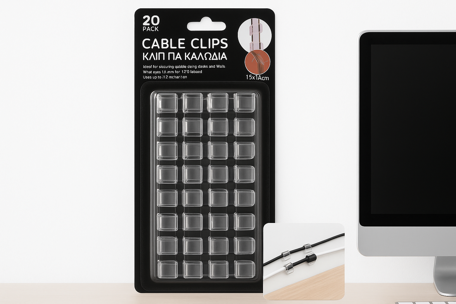 Klipovi za Organizaciju Kablova 20 Komada