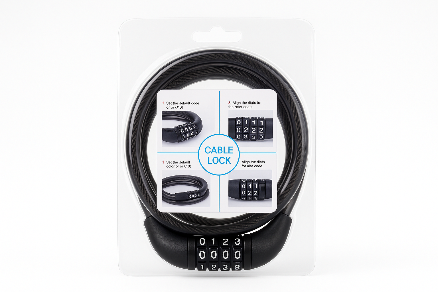 Kablovski Katanac sa Kombinacijom - Fleksibilna Sigurnost - Image 2