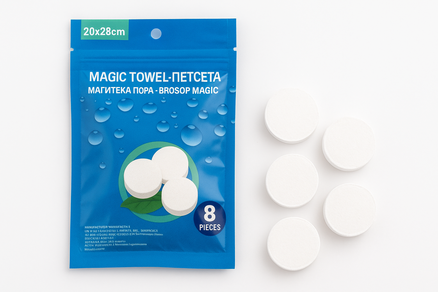 Magicni Pescani Set - Kompresovani Peskiri 8 Komada 1+1gratis - Image 3