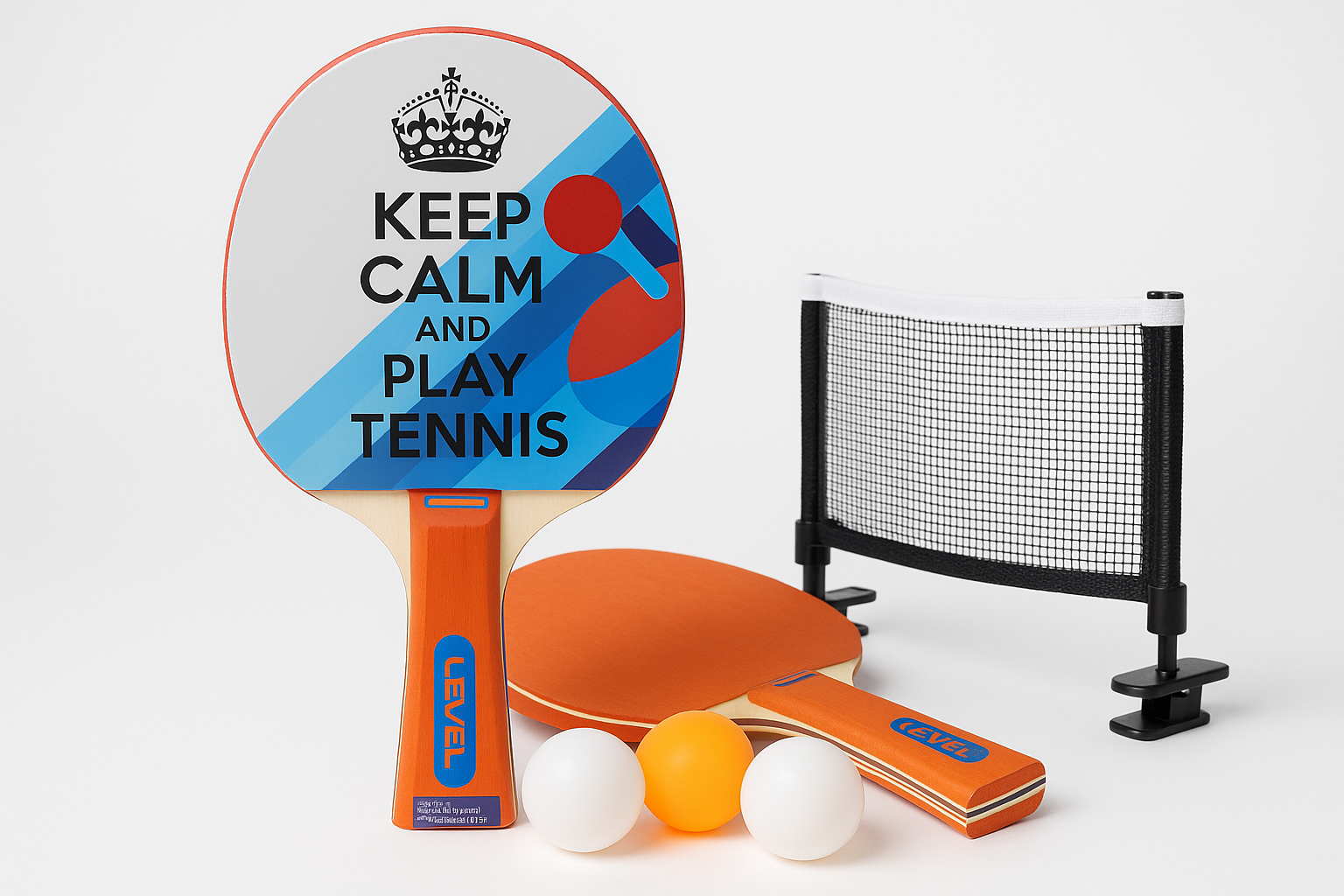 Set za ping pong - Kompletni set sa reketima mrezicom i lopticama - Image 4